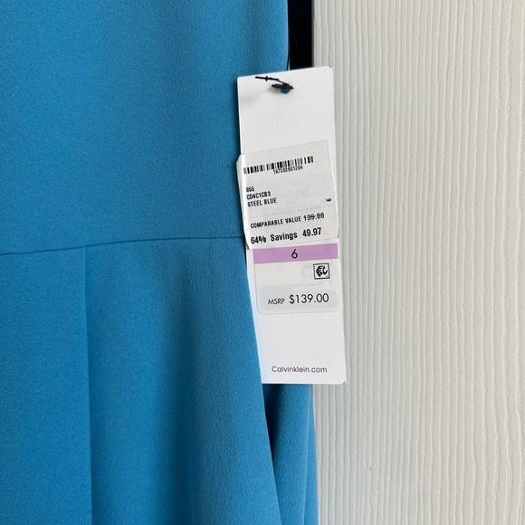 NWT Calvin Klein Blue Jumpsuit - Picture 3 of 4